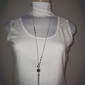 Black & Silver Necklace & Earrings
